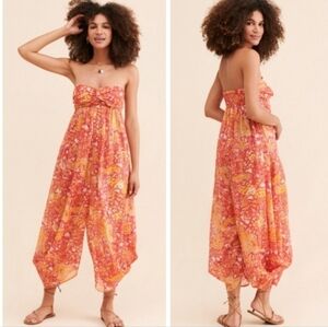 Anthropologie Harem Paisley Floral Sleeveless Romper Women's Small Jumper Cover